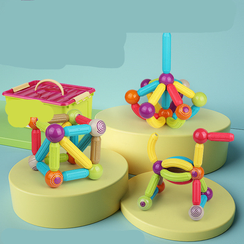 Magnetic Stick Children's Large-particle Building Blocks Assembling Puzzle