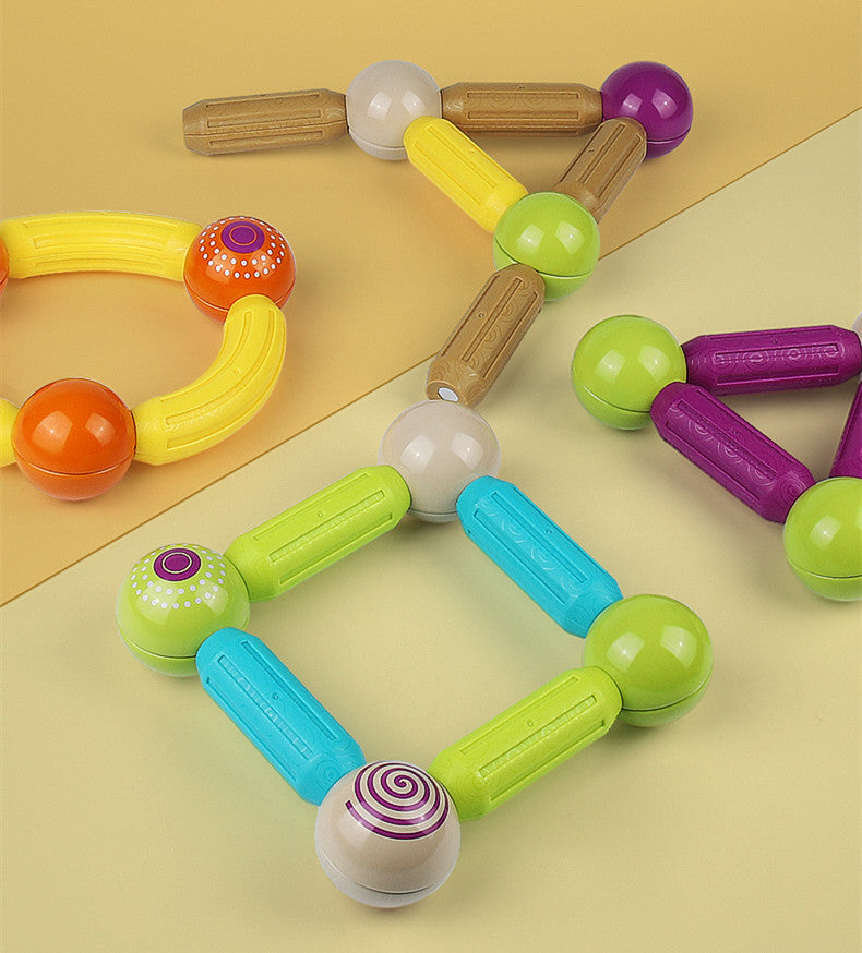 Magnetic Stick Children's Large-particle Building Blocks Assembling Puzzle