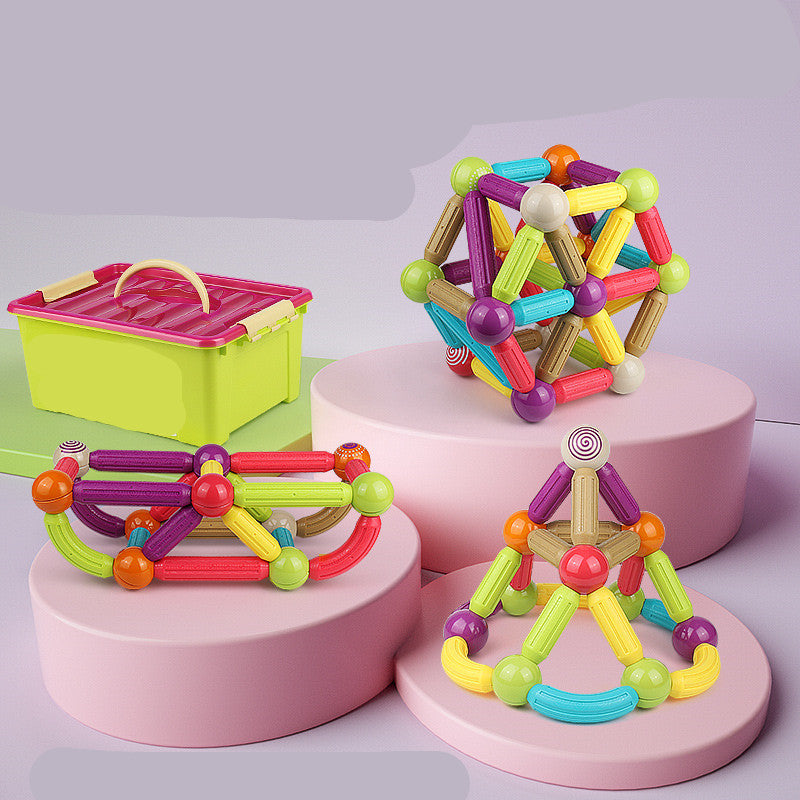 Magnetic Stick Children's Large-particle Building Blocks Assembling Puzzle