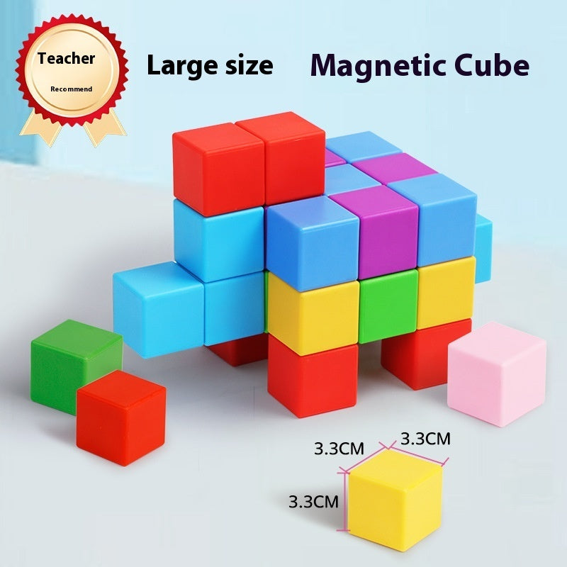 Large Magnetic Cube Toy Block Building Blocks For Children
